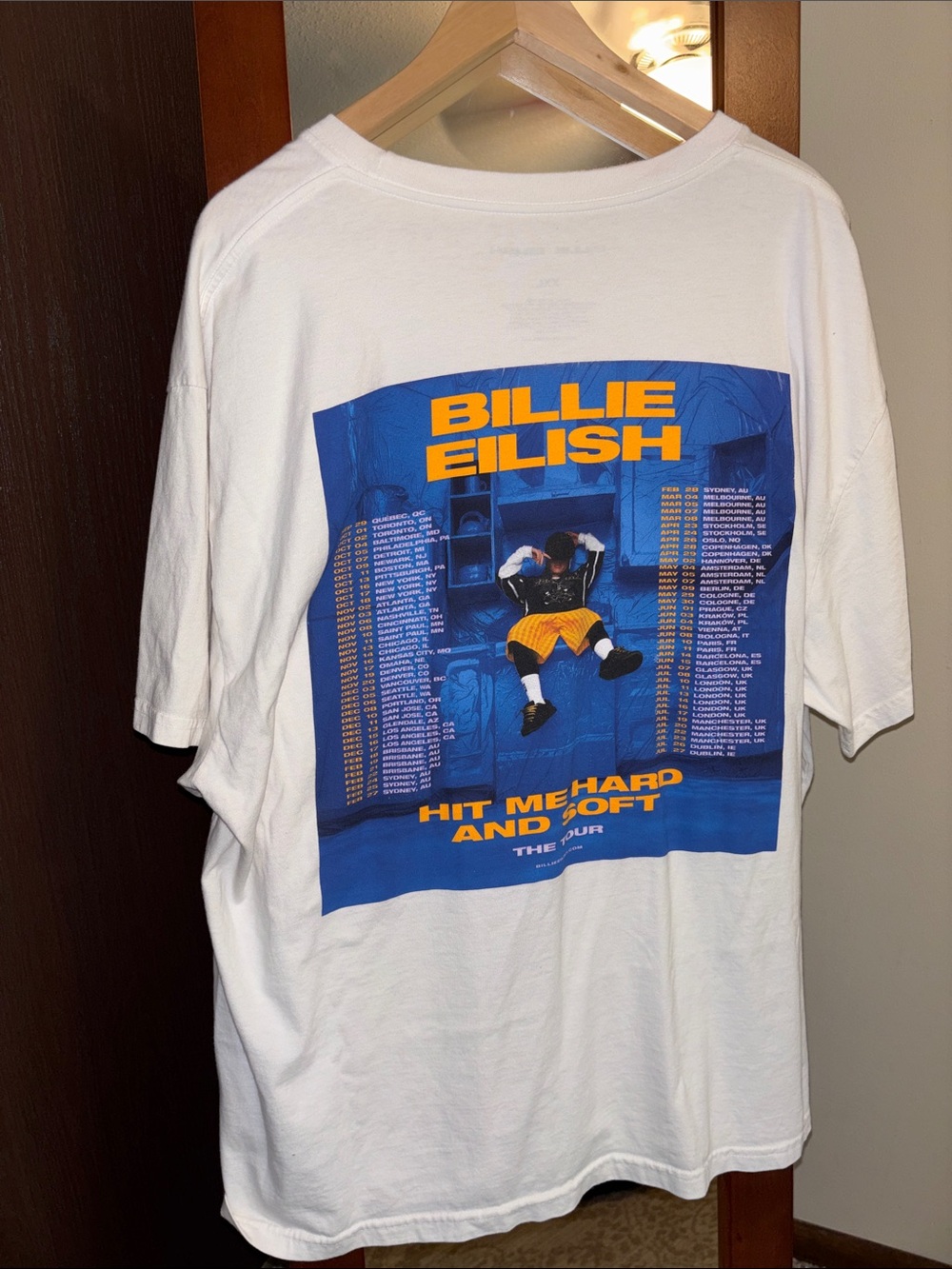 Billie Eilish Merch White Tshirt Size XXL